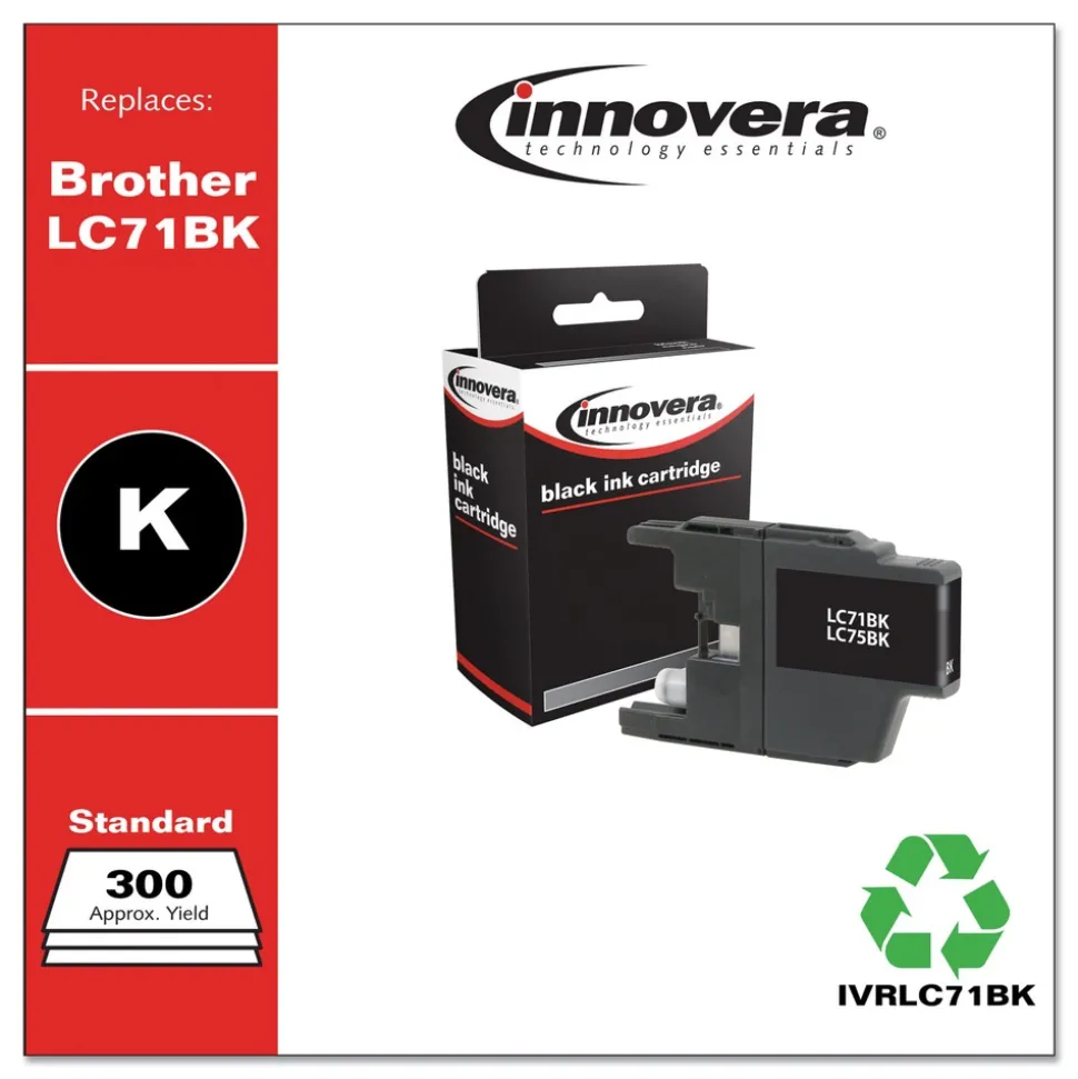 Innovera Remanufactured 300 Page-Yield Replacement Ink for LC71BK - Black