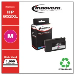 Innovera Remanufactured 1,600 Page-Yield Replacement High-Yield Ink for 952XL (L0S64AN) - Magenta