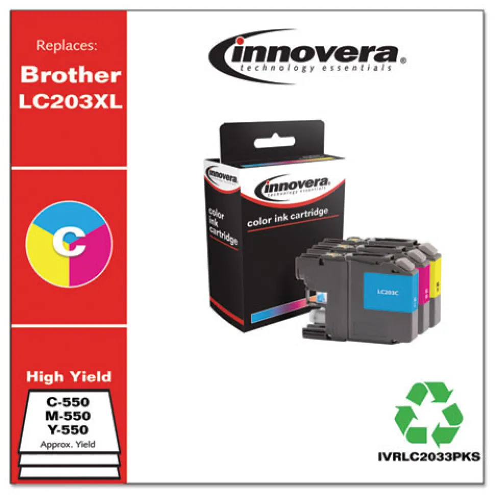 Innovera Remanufactured 550 Page-Yield Replacement High-Yield Ink for LC2033PKS - Cyan/Magenta/Yellow