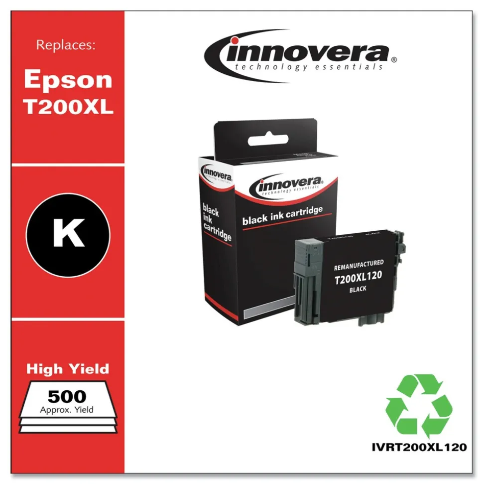 Innovera Remanufactured 500 Page-Yield Replacement High-Yield Ink for T200XL (T200XL120) - Black
