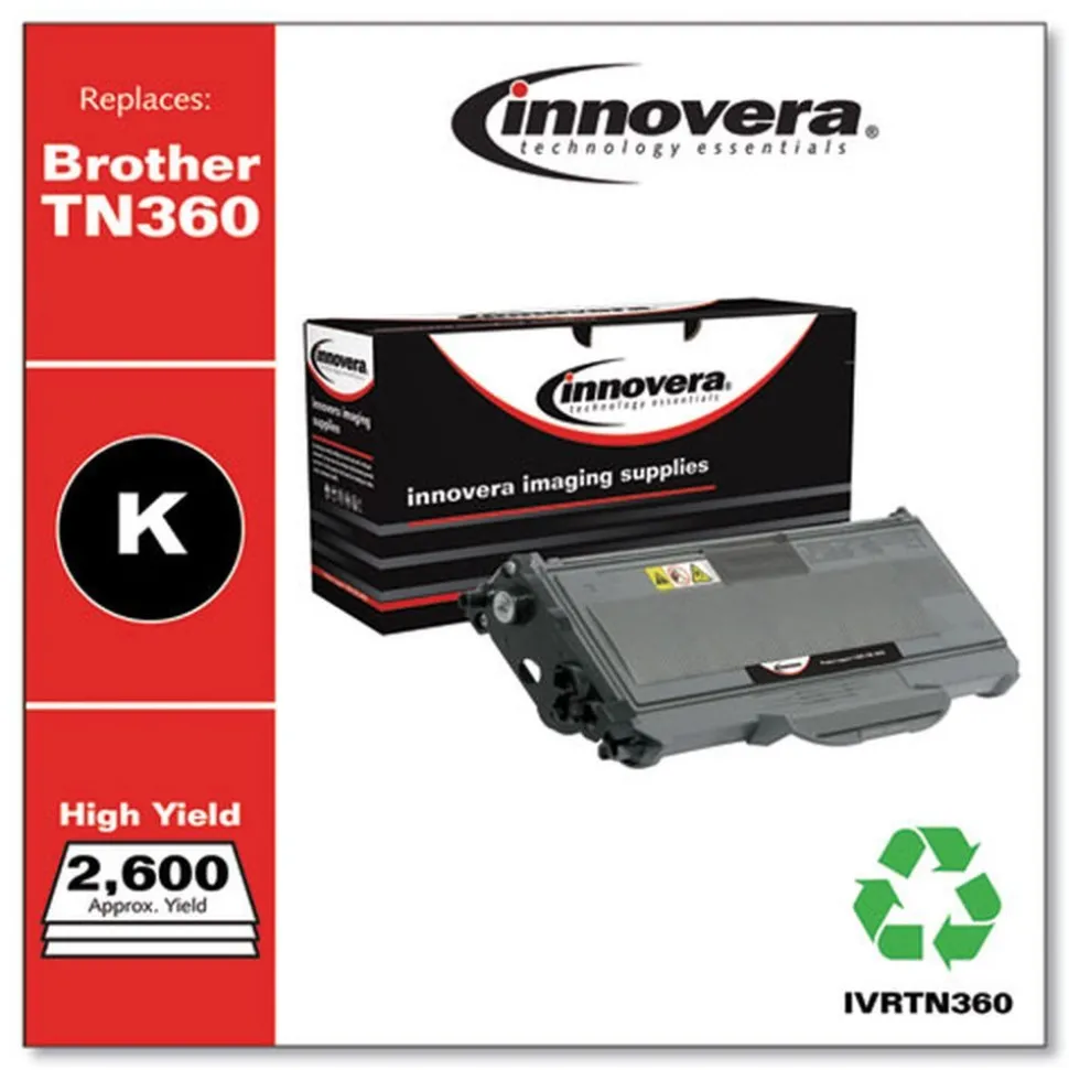 Innovera Remanufactured 2600-Page Yield Toner Replacement for TN360 - Black