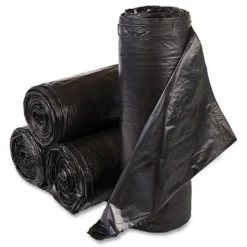 Inteplast Group 30 gal. 0.58 mil 30 in. x 36 in. Institutional Low-Density Can Liners - Black (25 Bags/Roll, 10 Rolls/Carton)