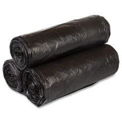Inteplast Group 30 gal. 0.58 mil 30 in. x 36 in. Institutional Low-Density Can Liners - Black (25 Bags/Roll, 10 Rolls/Carton)