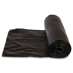 Inteplast Group 30 gal. 0.58 mil 30 in. x 36 in. Institutional Low-Density Can Liners - Black (25 Bags/Roll, 10 Rolls/Carton)