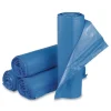 Inteplast Group 33 Gallon 14 mic 30 in. x 43 in. Interleaved Roll High-Density Commercial Can Liners - Blue (250/Carton)