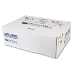 Inteplast Group 60 Gallon 18 mic 40 in. x 48 in. High-Density Commercial Can Liners - Blue (200/Carton)