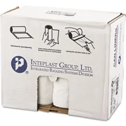 Inteplast Group 30 Gallon.8 mil 30 in. x 36 in. Low Density Can Liner - White (200/Carton)