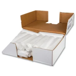Inteplast Group Low-Density 16 Gallon 24 in. x 32 in. Commercial Can Liners - White (500/Carton)