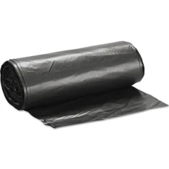 Inteplast Group Low-Density 60 Gallon 38 in. x 58 in. Commercial Can Liners - Black (100/Carton)