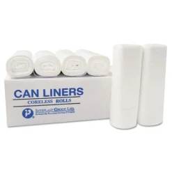 Inteplast Group S334011K 33 Gallon 11 mic 33 in. x 40 in. High-Density Commercial Can Liners - Black (500/Carton)