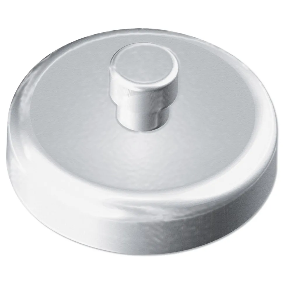 Kantek 1.5 in. Diameter Mounting Magnets for Kantek Acrylic Glove and Paper Towel Dispensers - White/Silver
