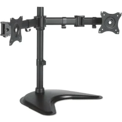 Kantek 32 in. x 13 in. x 17.5 in. Supports 18 lbs. Dual Monitor Articulating Desktop Stand for 13 in. to 27 in. Monitors - Black
