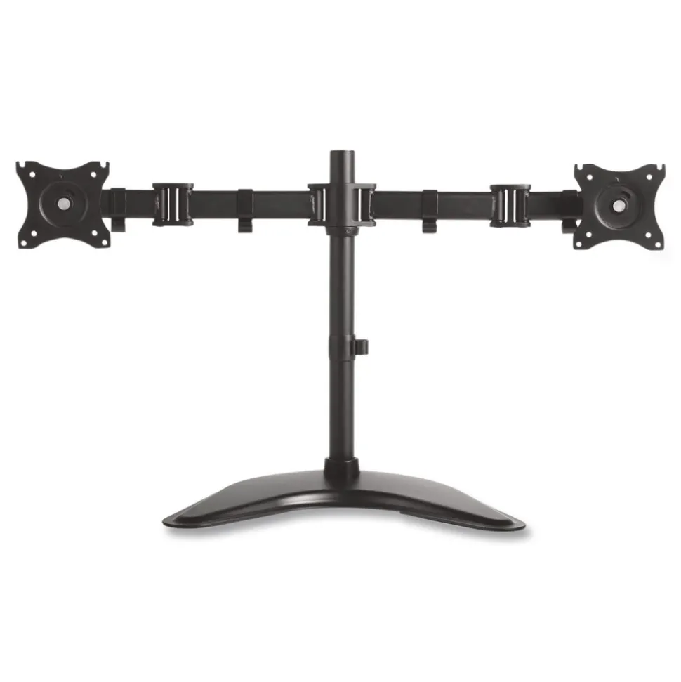 Kantek 32 in. x 13 in. x 17.5 in. Supports 18 lbs. Dual Monitor Articulating Desktop Stand for 13 in. to 27 in. Monitors - Black