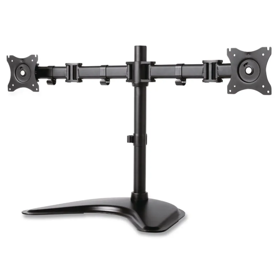 Kantek 32 in. x 13 in. x 17.5 in. Supports 18 lbs. Dual Monitor Articulating Desktop Stand for 13 in. to 27 in. Monitors - Black