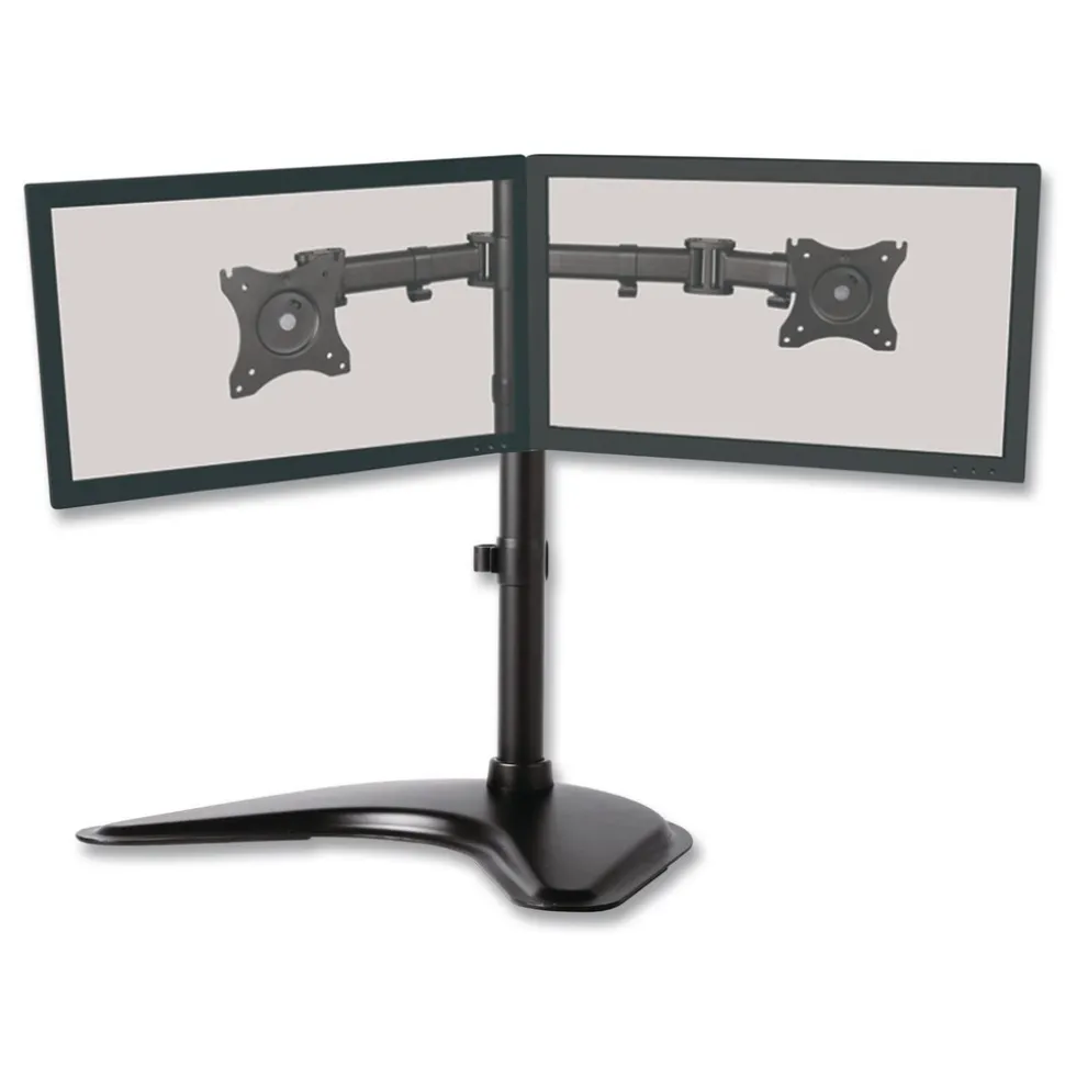 Kantek 32 in. x 13 in. x 17.5 in. Supports 18 lbs. Dual Monitor Articulating Desktop Stand for 13 in. to 27 in. Monitors - Black