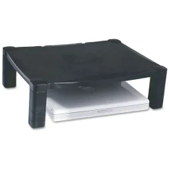 Kantek 17 in. x 13.25 in. x 3 in. to 6.5 in. 50 lbs. Single-Level Monitor Stand - Black