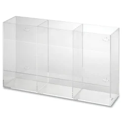 Kantek 10 in. x 4 in. x 16 in. Triple Glove Dispenser - Clear