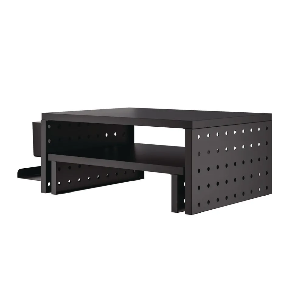 Kantek Pegboard Riser For 32-in Monitors 15.9 x 11.8 x 7.3 Black Supports 20 lbs