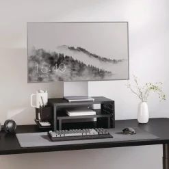 Kantek Pegboard Riser For 32-in Monitors 15.9 x 11.8 x 7.3 Black Supports 20 lbs