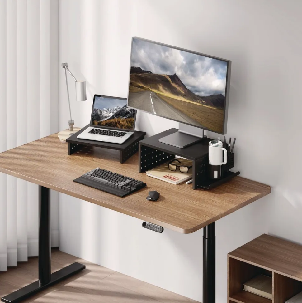 Kantek Pegboard Riser For 32-in Monitors 15.9 x 11.8 x 7.3 Black Supports 20 lbs