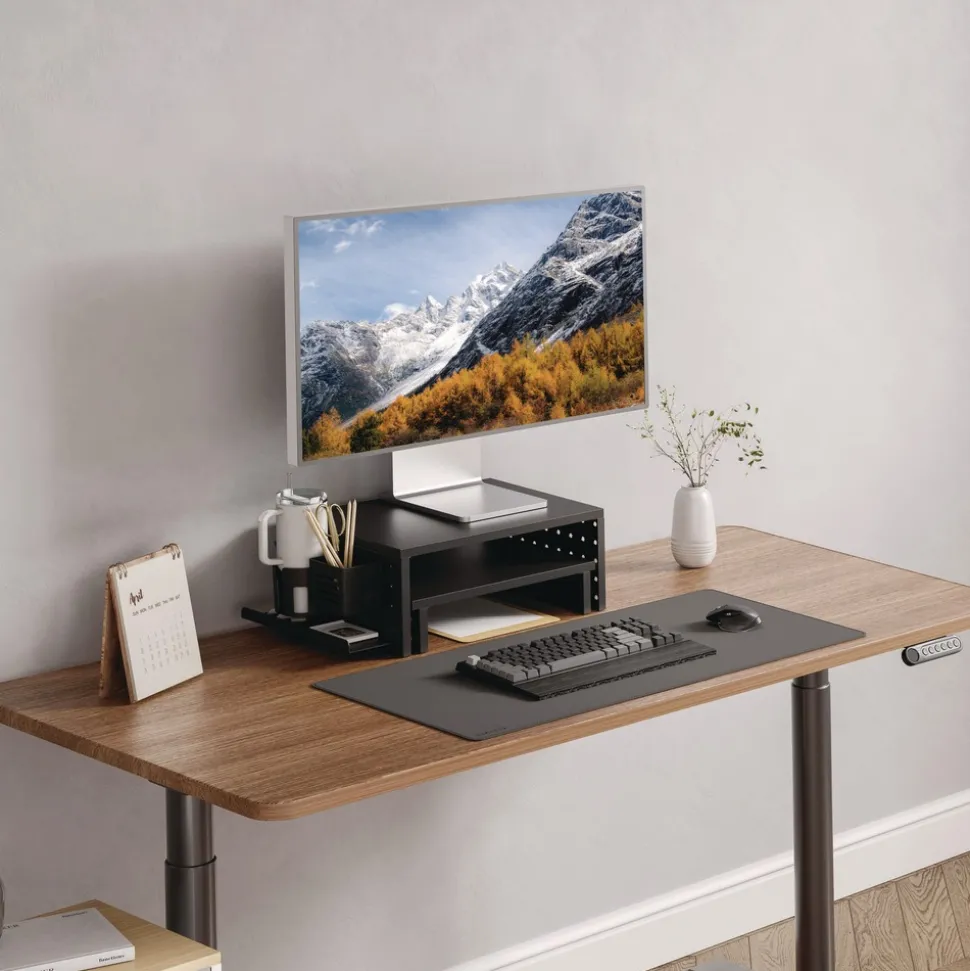 Kantek Pegboard Riser For 32-in Monitors 15.9 x 11.8 x 7.3 Black Supports 20 lbs