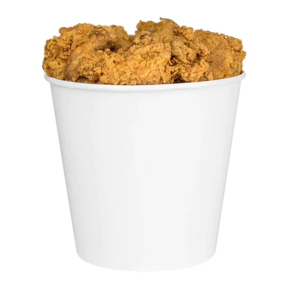Karat 8.9 in. x 8.36 in. 170 oz. Paper Food Bucket - White (150/Carton)