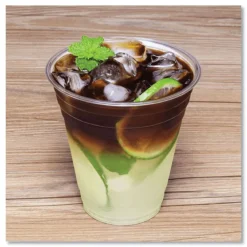 Karat 12 oz. 98 mm Rim Diameter PET Plastic Cups - Clear (1000/Carton)