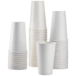 Karat 16 oz. Double Poly Paper Cold Cups - White (1000/Carton)