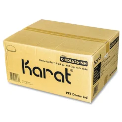 Karat 12 oz. to 24 oz. Cold Cup No Hole Dome PET Plastic Lids - Clear (1000/Carton)