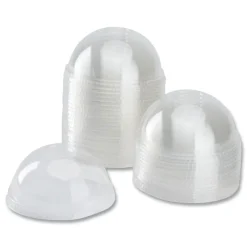 Karat 12 oz. to 24 oz. Cold Cup No Hole Dome PET Plastic Lids - Clear (1000/Carton)