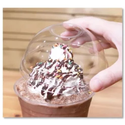 Karat 12 oz. to 24 oz. Cold Cup Dome PET Plastic Lids - Clear (1000/Carton)