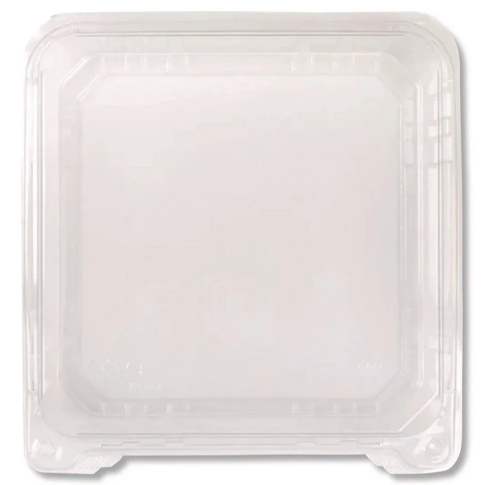 Karat PET Plastic Hinged Container 9 x 9 x 3.6 Clear Plastic 100/Pack 2 Packs/Carton