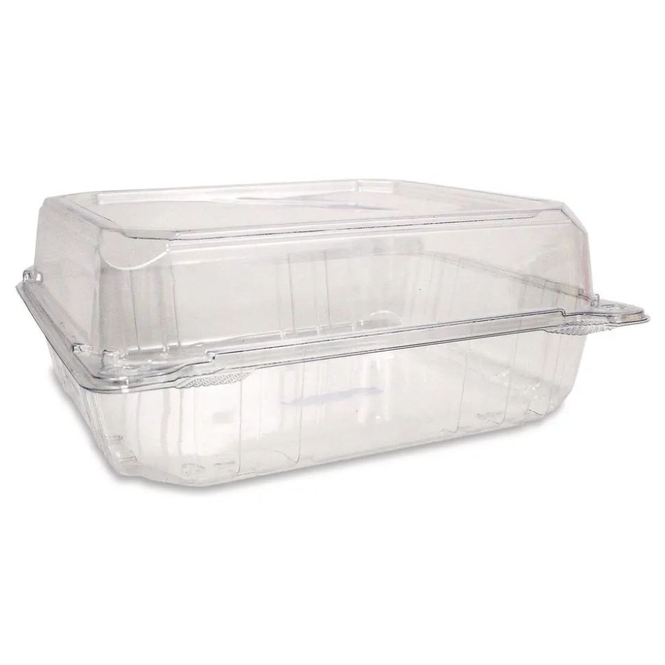 Karat PET Plastic Hinged Container 9 x 9 x 3.6 Clear Plastic 100/Pack 2 Packs/Carton