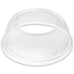 Karat Plastic Wide Opening Dome PET Lids Fits 12 oz. to 24 oz. Cold Cups - Clear (1000/Carton)