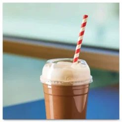 Karat Plastic Wide Opening Dome PET Lids Fits 12 oz. to 24 oz. Cold Cups - Clear (1000/Carton)