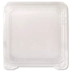 Karat Polypropylene Plastic Hinged Container 6 x 6 x 3.3 Clear Plastic 50/Pack 6 Packs/Carton