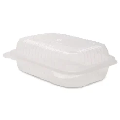 Karat Polypropylene Plastic Hinged Container 6 x 9 x 2.97 Clear Plastic 125/Pack 2 Packs/Carton