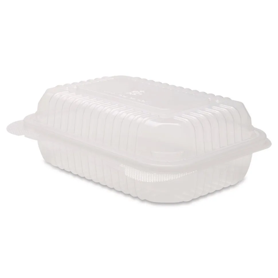 Karat Polypropylene Plastic Hinged Container 6 x 9 x 2.97 Clear Plastic 125/Pack 2 Packs/Carton