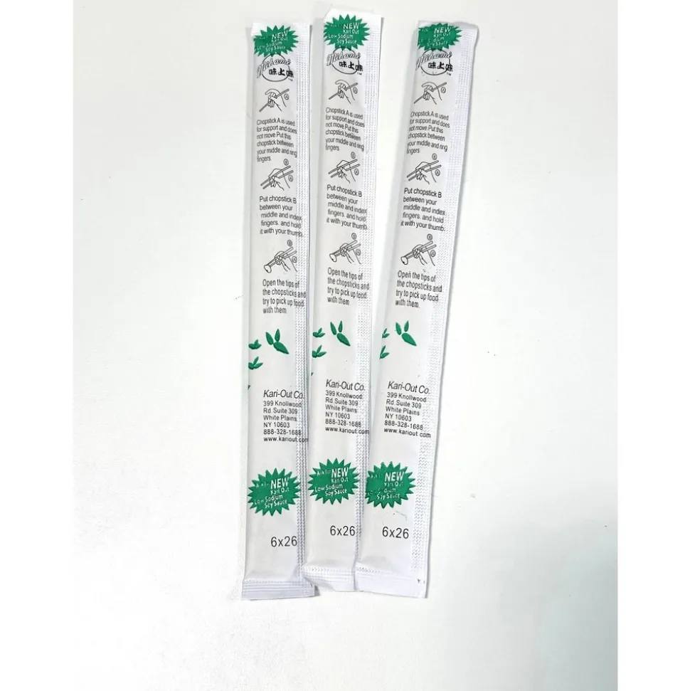 Kari-Out 9 in. Wood Chopsticks - White (1340/Carton)