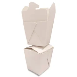 Kari-Out 4 in. x 3.69 in. x 4.55 in. 32 oz. Paper Food Pail - White (400/Carton)