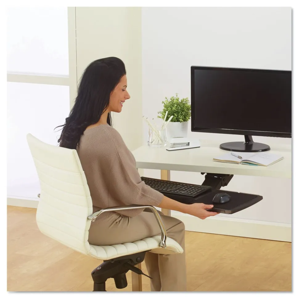 Kensington 21.25 in. x 10 in. Adjustable Keyboard Platform with SmartFit System - Black