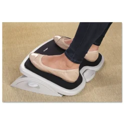 Kensington 21.5 in. x 14 in. x 3.5 in. to 5 in. SoleMate Comfort Footrest with SmartFit System - Gray/Black