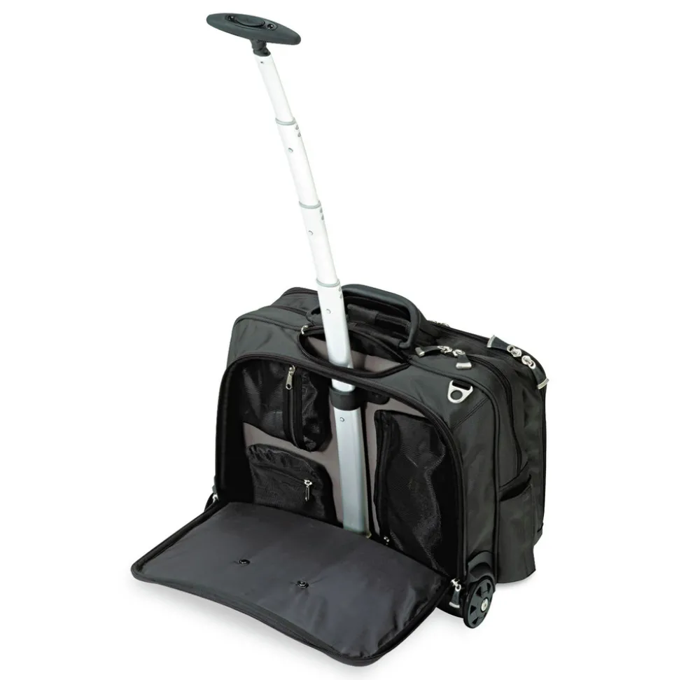 Kensington 17.5 x 9.5 x 13 Contour Ballistic Nylon Rolling Laptop Case, Fits Devices Up to 17 in. - Black