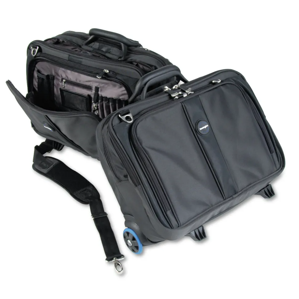 Kensington 17.5 x 9.5 x 13 Contour Ballistic Nylon Rolling Laptop Case, Fits Devices Up to 17 in. - Black