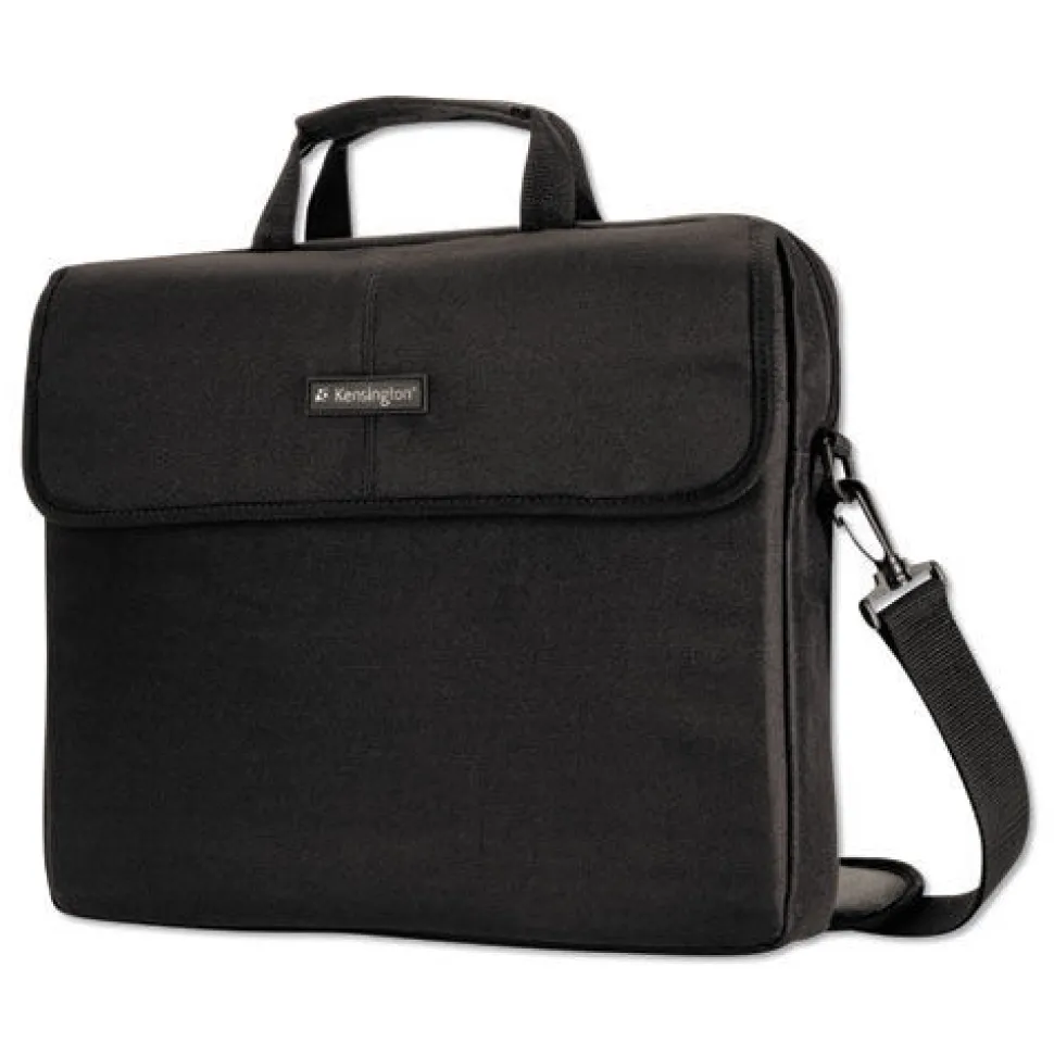 Kensington 17.38 x 2.13 x 14.25 Simply Portable Polyester Padded Laptop Sleeve, Fits Devices Up to 17 in. - Black