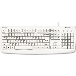 Kensington Pro Fit USB Washable Keyboard, 104 Keys - White