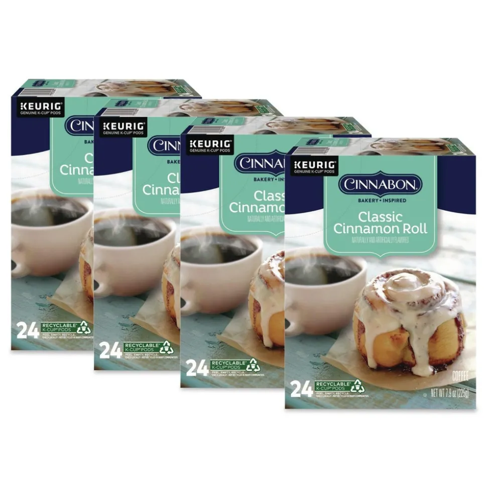 Keurig Cinnabon Classic Coffee K-Cups - Cinnamon Roll (96/Carton)