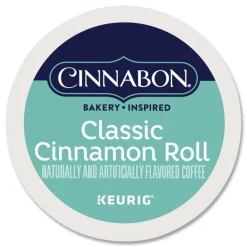 Keurig Cinnabon Classic Coffee K-Cups - Cinnamon Roll (96/Carton)