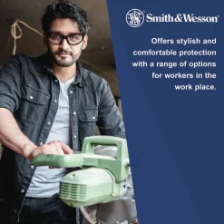 Kimberly-Clark 19836 Code 4 Safety Glasses - Black Frame, Smoke Lens (12/Box)