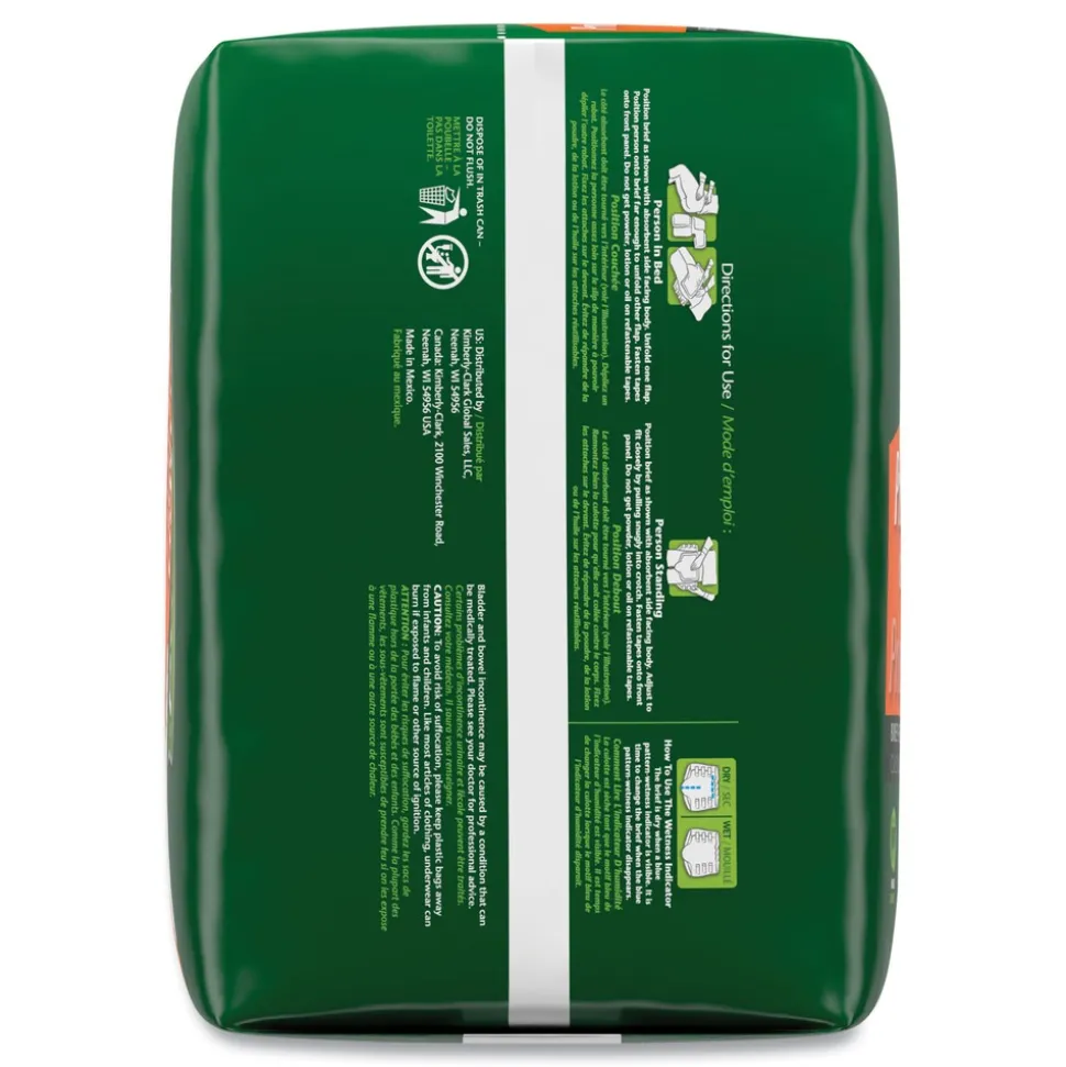 Kimberly-Clark 35 in. to 49 in. Waist Incontinence Protection with Tabs (3 Packs/Carton)